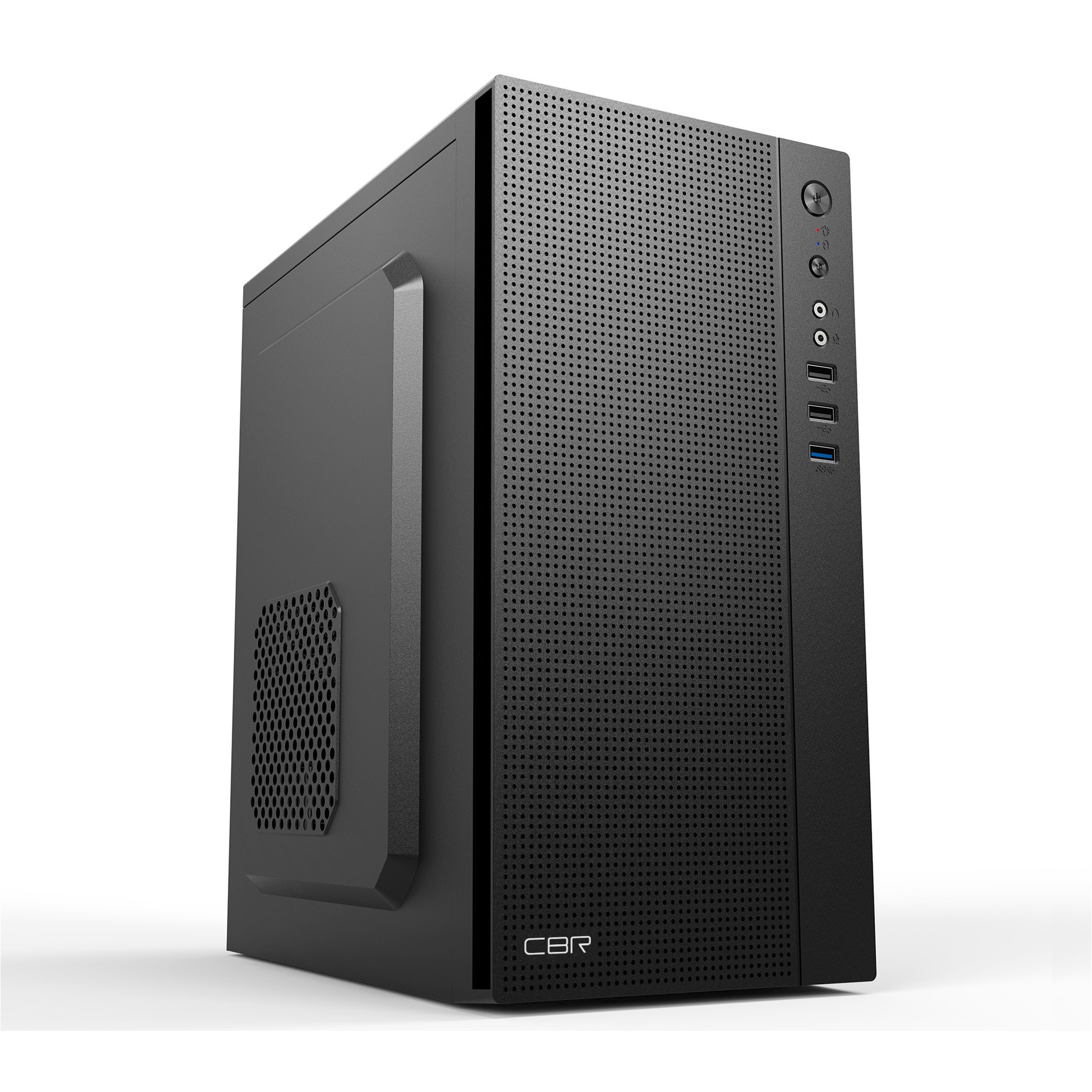 CBR Корпус mATX Minitower MX12, без БП, 1*USB 3.0, 2*USB 2.0, HD Audio+Mic, Black [PCC-MATX-MX12-WPSU]