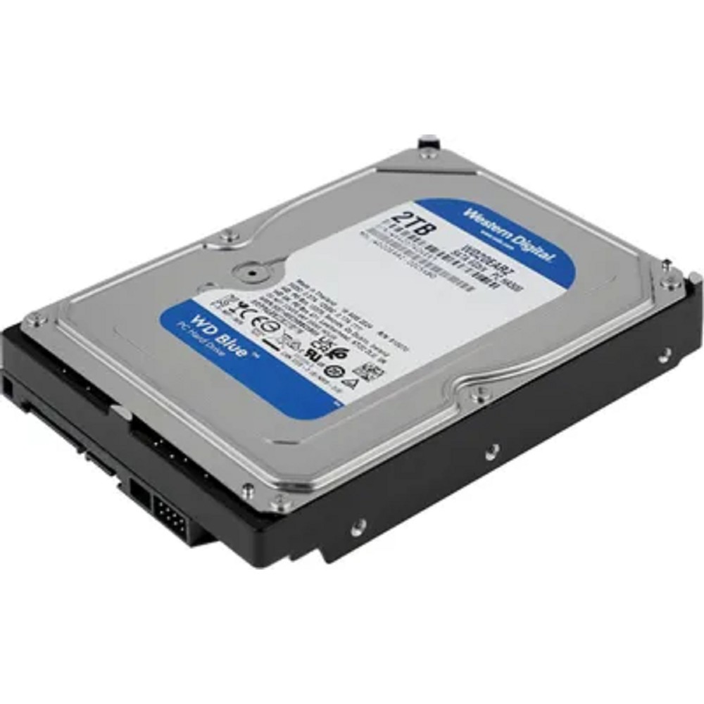 Western Digital Blue HDD 3.5" SATA 2TB, 5400 rpm, 64MB buffer, WD20EARZ, 1 year, (аналог WD20EZRZ)