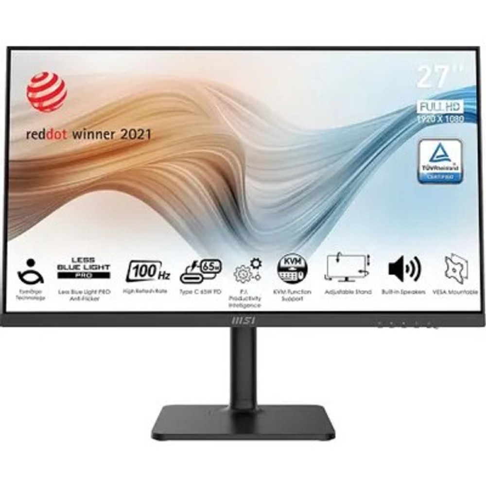 MSI Modern 27" MD272XP черный {IPS 1920x1080 100Hz 4ms 178/178 300cd 8bit(6bit+FRC) HDMI1.4 DisplayPort1.2 USB-C(65W) 2xUSB 2x3W HAS Pivot VESA} [9S6-3PB19H-232] MicroStar