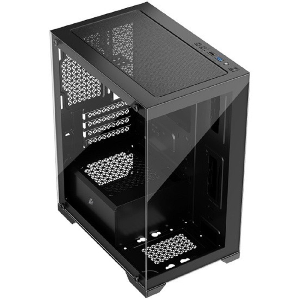 1STPLAYER MIKU Mi2 Black / mATX / 3x120mm LED fans / Mi2-BK-3F1