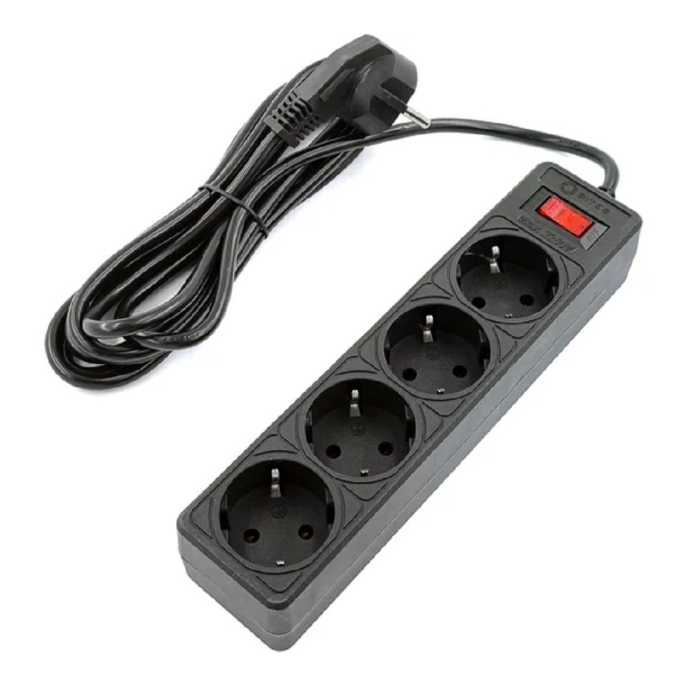 5bites Сетевой фильтр GARDA SP4B-530 4S / 3*0.75MM2 / 3M / BLACK