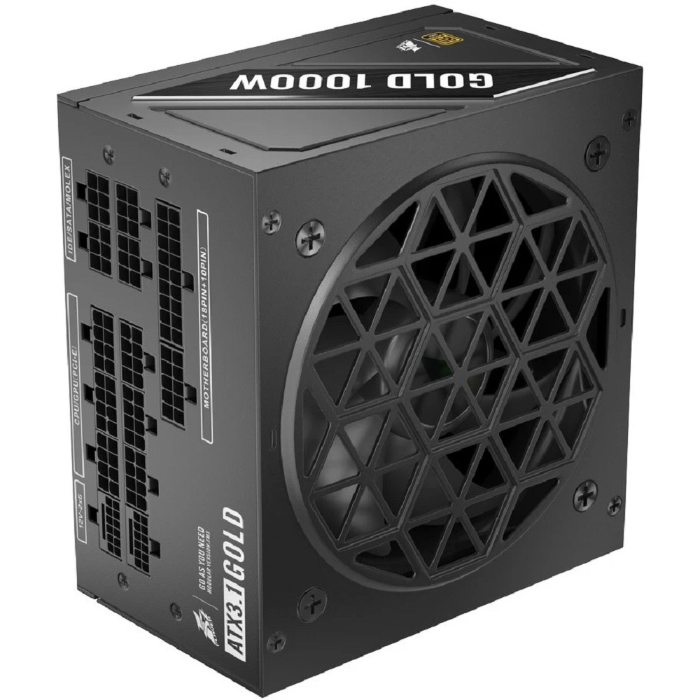 1STPLAYER NGDP GOLD 1000W Black / ATX 3.1, APFC, 80 PLUS Gold, LLC+DC-DC, full Japan solid-state caps, 120mm fan, full modular / HA-1000BA4