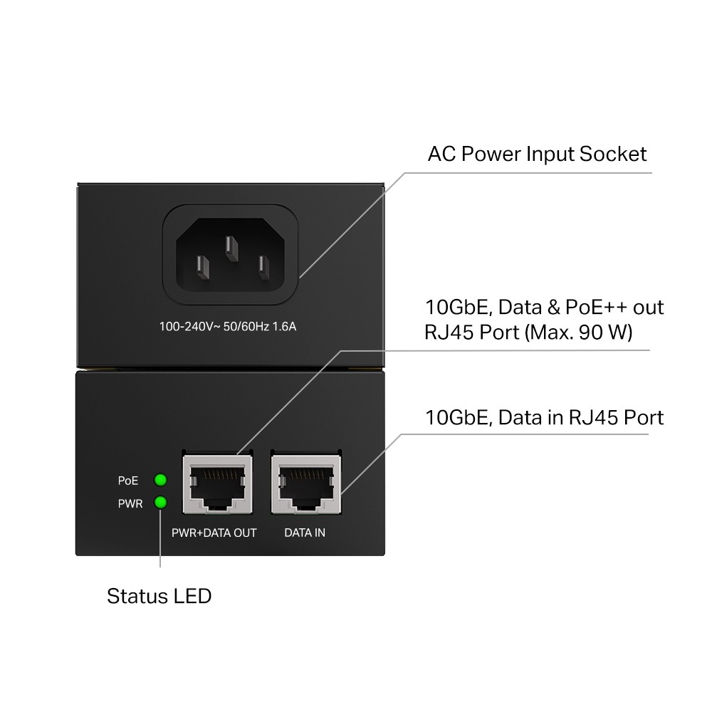 TP-Link POE380S 10 Гбит/с Omada Инжектор PoE++ TP-Link SMB