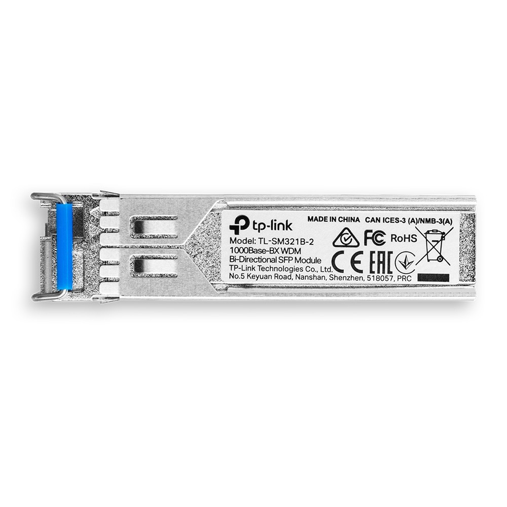 TP-Link SM321B-2 WDM SFP-трансивер, 1000Base-BX (Simplex LC), Tx: 1310нм, Rx: 1550нм, одномод, до 2км TP-Link SMB