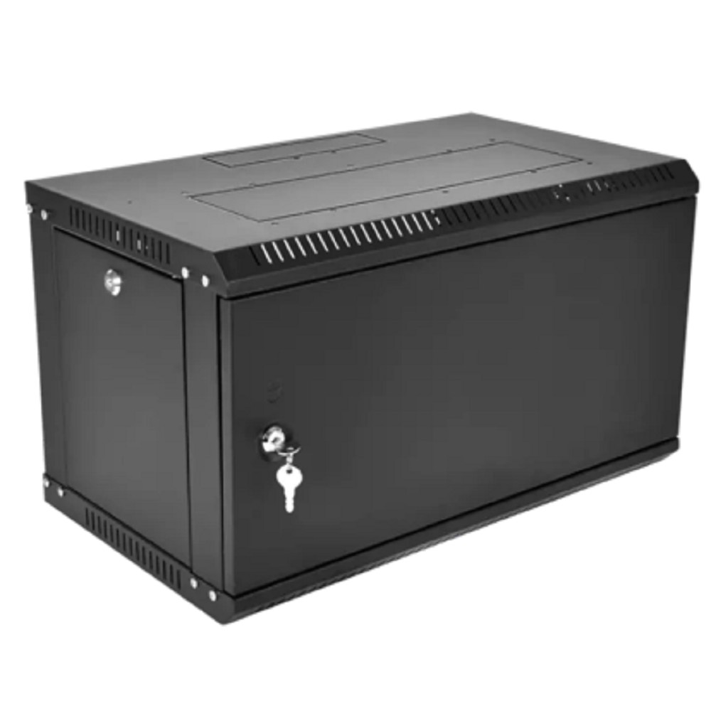 ЦМО Шкаф телекоммуникационный настенный разборный ЭКОНОМ 6U (600 520) дверь металл, цвет черный арт. ШРН-Э-6.500.1-9005