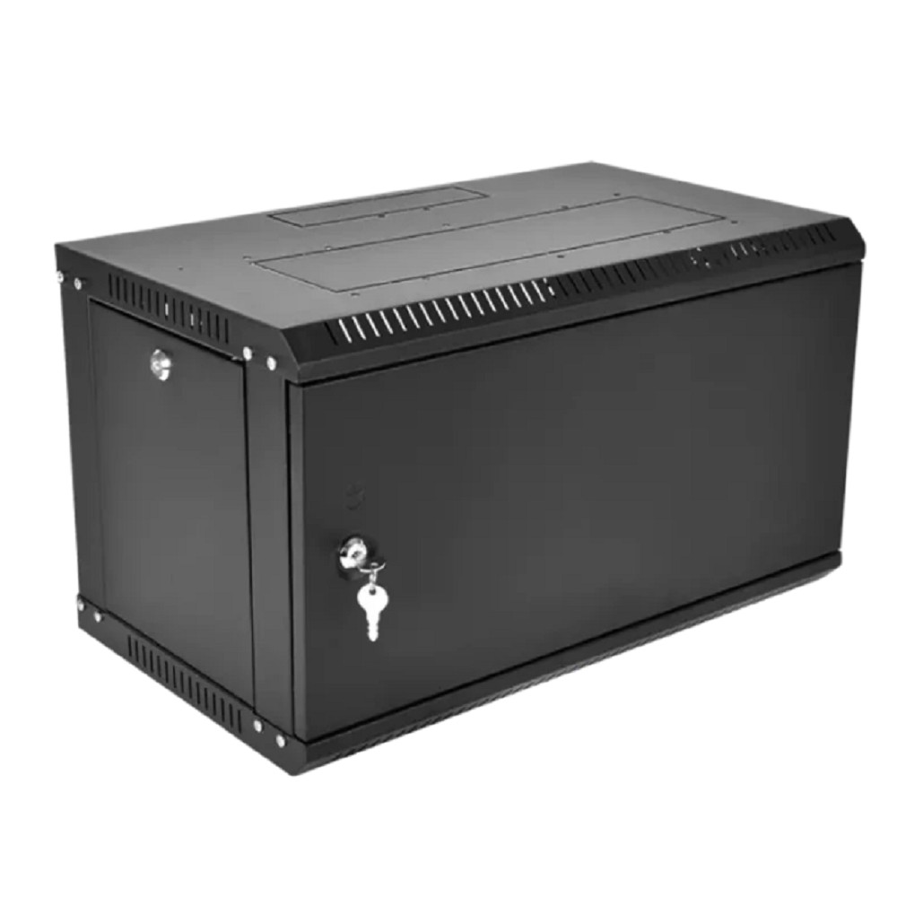 Шкаф коммутационный ЦМО ШРН-Эконом (ШРН-Э-6.650.1-9005) настенный 6U 600x650мм пер.дв.металл 65кг серый 600мм 16.2кг 180град. 342мм IP20 металл