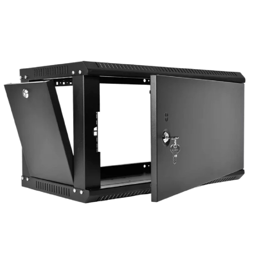 Шкаф коммутационный ЦМО ШРН-Эконом (ШРН-Э-6.650.1-9005) настенный 6U 600x650мм пер.дв.металл 65кг серый 600мм 16.2кг 180град. 342мм IP20 металл