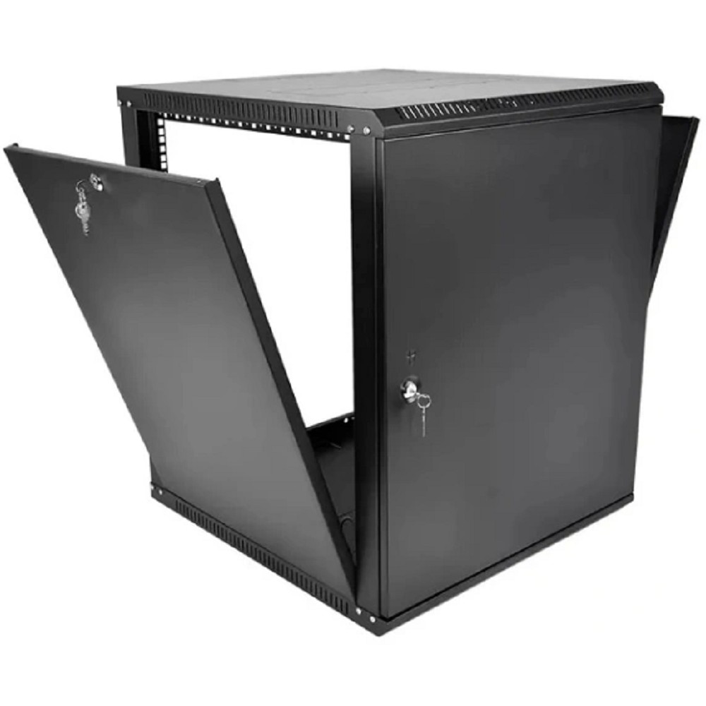 ЦМО Шкаф телекоммуникационный настенный разборный ЭКОНОМ 12U (600 350) дверь металл, цвет черный арт. ШРН-Э-12.350.1-9005
