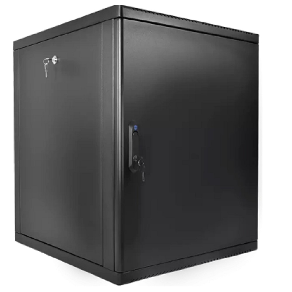 Шкаф коммутационный ЦМО (ШРН-М-12.500.1-9005) настенный 12U 600x456мм пер.дв.металл 130кг черный 456мм 20.9кг 180град. 610мм IP20 сталь