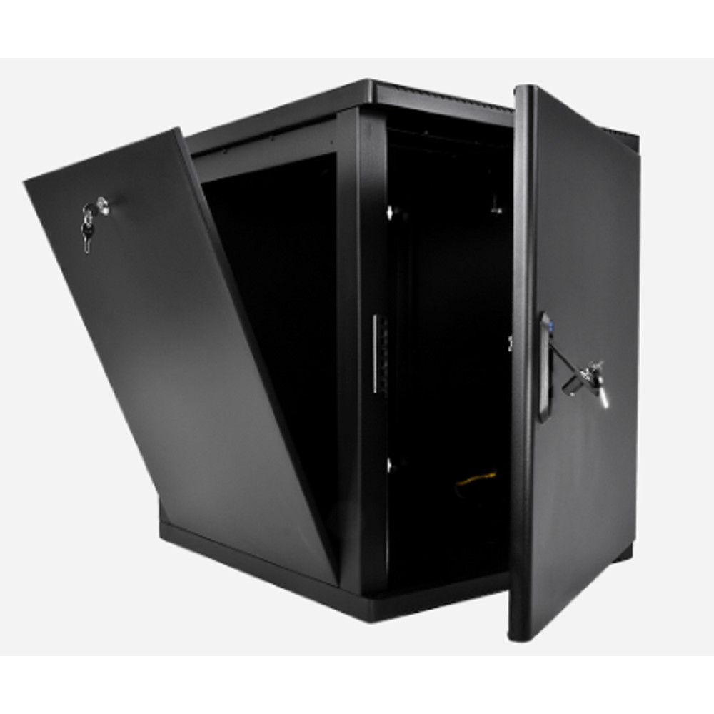 Шкаф коммутационный ЦМО (ШРН-М-12.650.1-9005) настенный 12U 600x650мм пер.дв.металл 120кг черный 581мм 24.48кг 180град. 610мм IP20 металл
