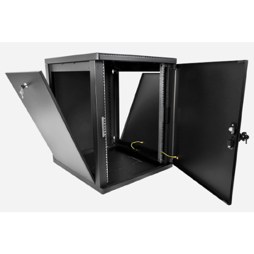 Шкаф коммутационный ЦМО (ШРН-М-12.650.1-9005) настенный 12U 600x650мм пер.дв.металл 120кг черный 581мм 24.48кг 180град. 610мм IP20 металл