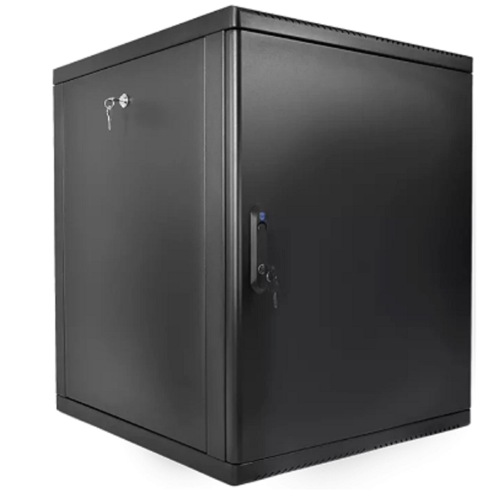Шкаф коммутационный ЦМО (ШРН-М-15.650.1-9005) настенный 15U 600x650мм пер.дв.металл направл.под закл.гайки 120кг черный 581мм 27.36кг 180град. 745мм IP20 сталь