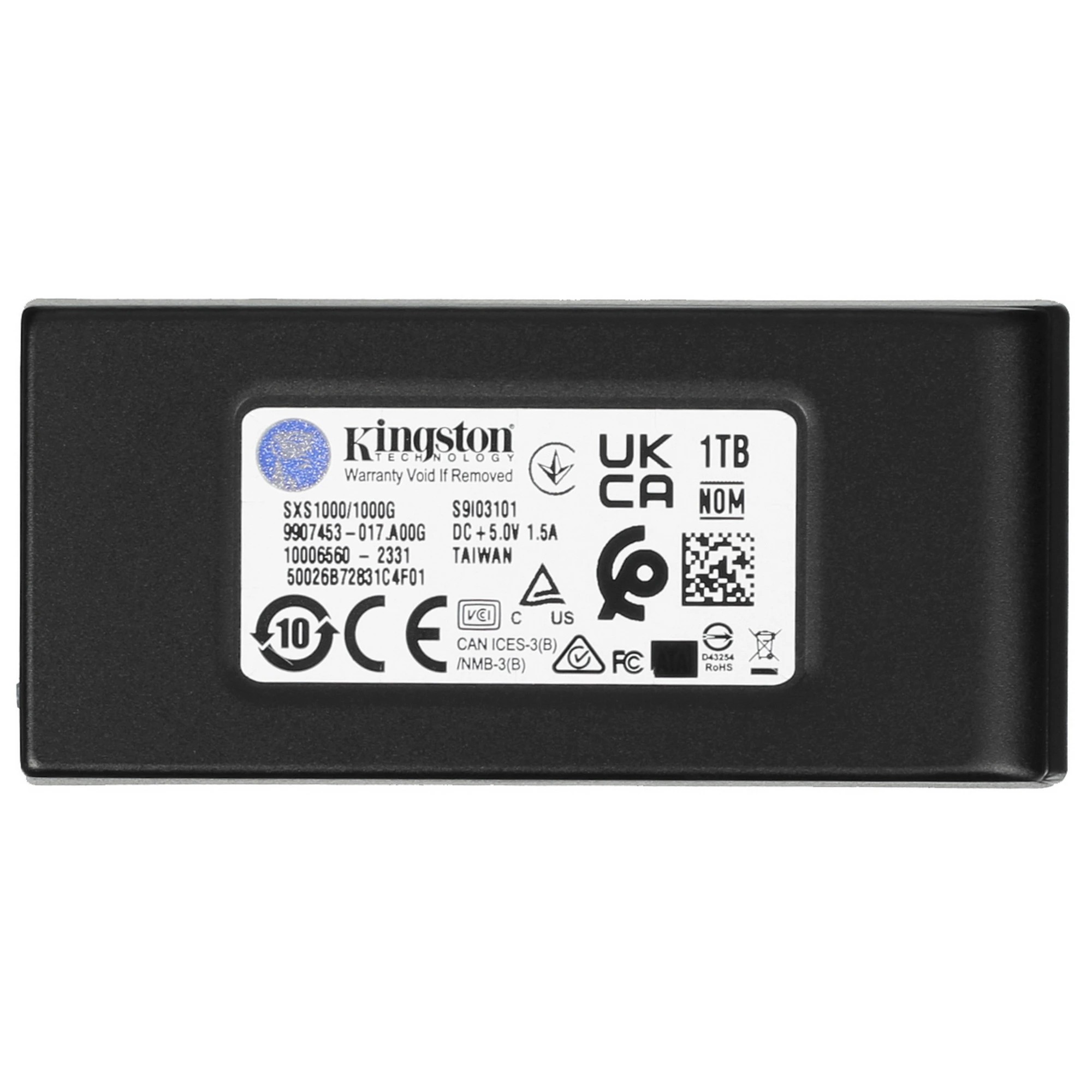 Kingston Portable SSD 1TB [SXS1000/1000G] External XS1000,Type-C/A, USB 3.2 Gen 2, Black SXS1000/1000G