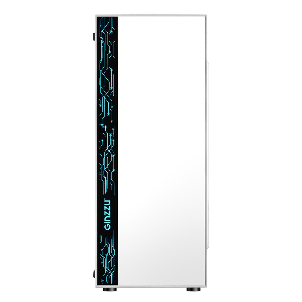 Ginzzu A390 White Window RGB подсветка 1*USB 3.0, 2*USB 2.0, AU