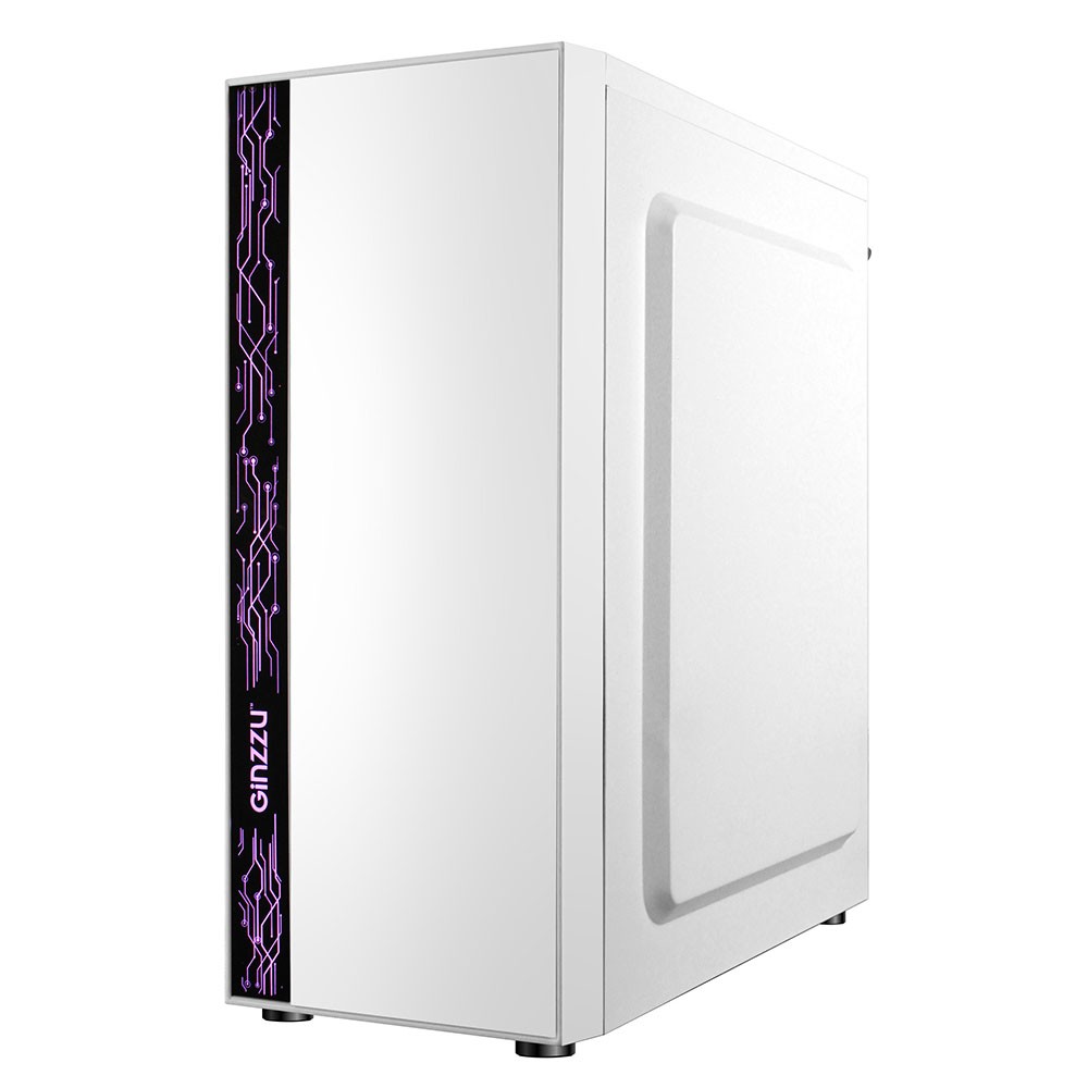 Ginzzu A390 White Window RGB подсветка 1*USB 3.0, 2*USB 2.0, AU