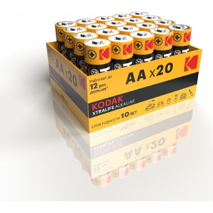 Kodak LR06-20 Bulk Xtralife Alkaline (20/360/21600) (20 шт. в уп-ке) арт. B0054765
