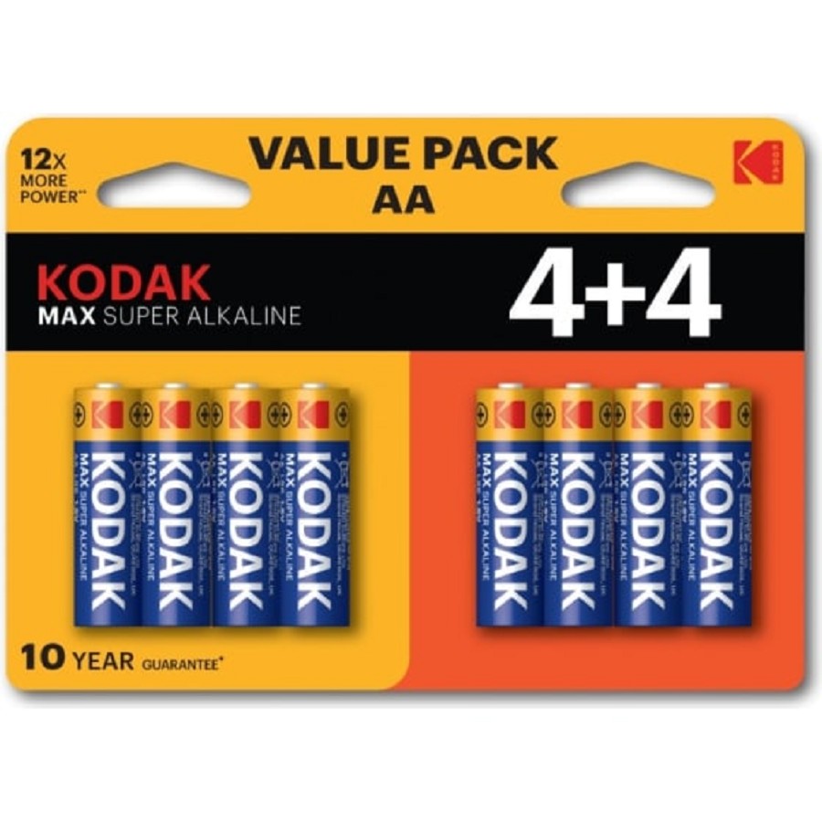 Kodak LR6 4+4Bl Max Super Alkaline (8 шт. в уп-ке) арт. B0057080