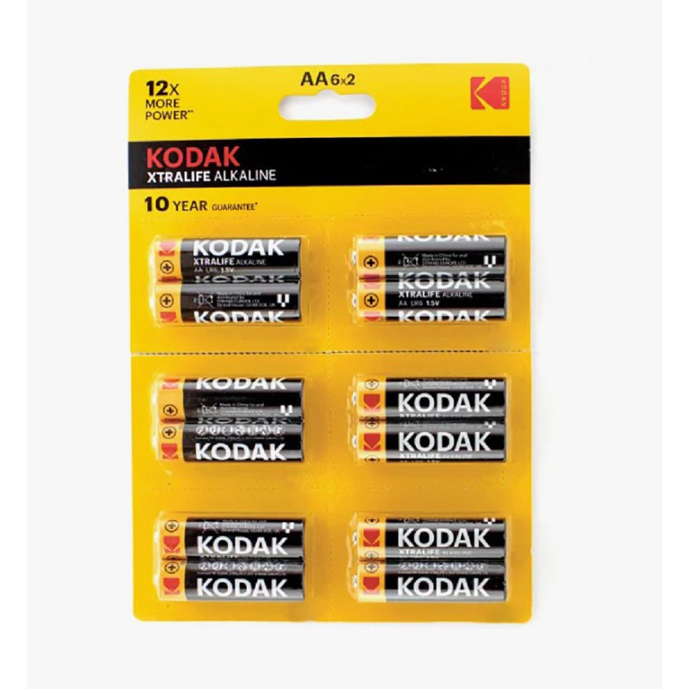 Kodak LR6-12Bl Perforated (6X2Bl) Xtralife Alkaline [KAA-2X6 Perf] (144/576/18432) (12 шт. в уп-ке) арт. B0038794