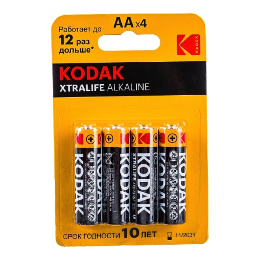 Kodak LR6-4Bl Xtralife Alkaline [KAA-4] (80/400/17600) (4 шт. в уп-ке) арт. B0014328