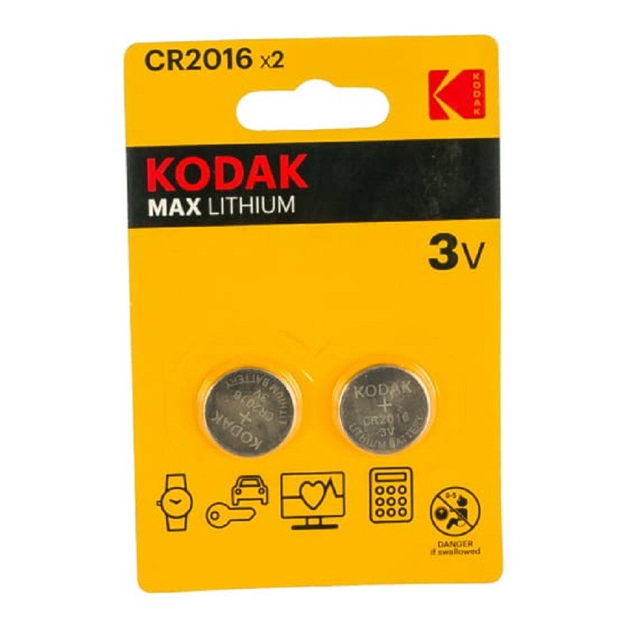 Kodak CR2016-2Bl Max Lithium (60/240/43200) (2 шт. в уп-ке) арт. B0037002