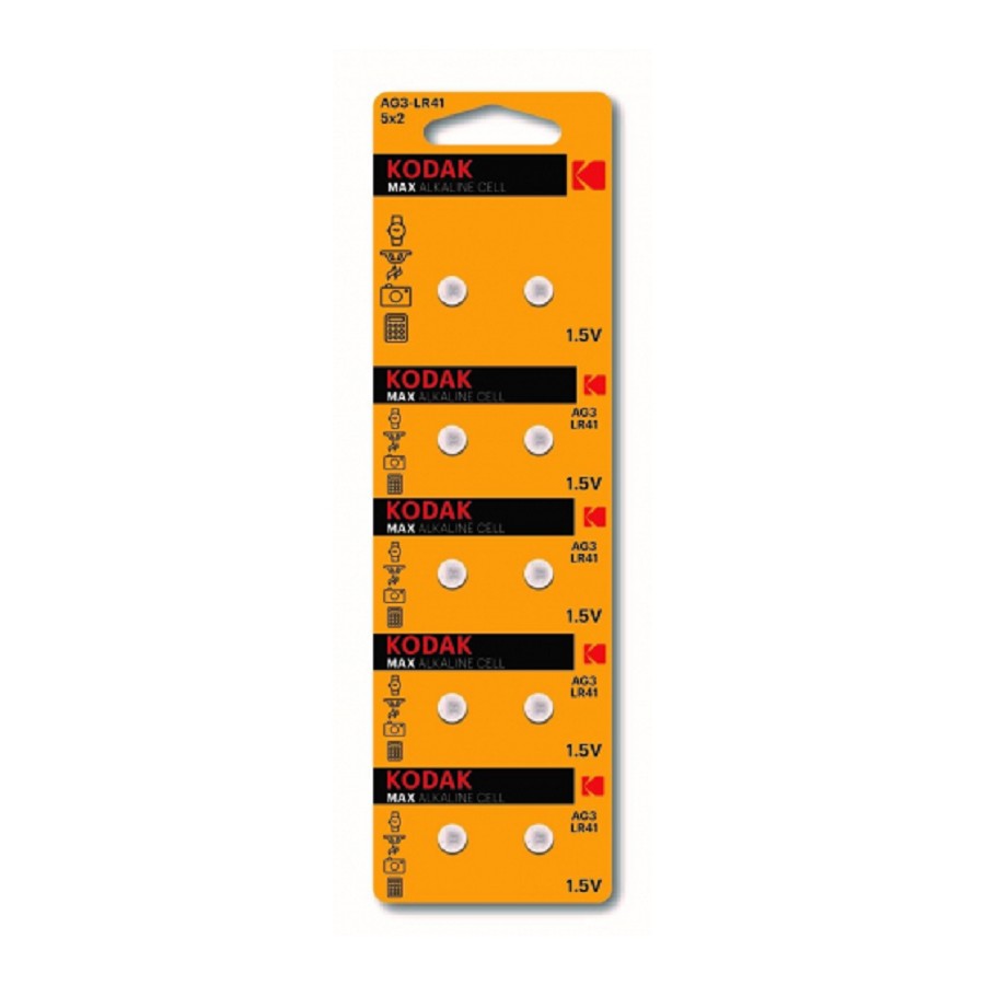 Kodak AG3 (392) LR736, LR41 [KAG3-10] Max Button Cell (100/1000/80000) (10 шт. в уп-ке) арт. B0044708