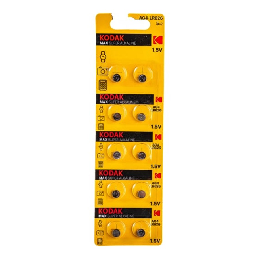 Kodak AG4 (377) LR626, LR66 [KAG4-10] Max Button Cell (100/1000/98000) (10 шт. в уп-ке) арт. B0044709