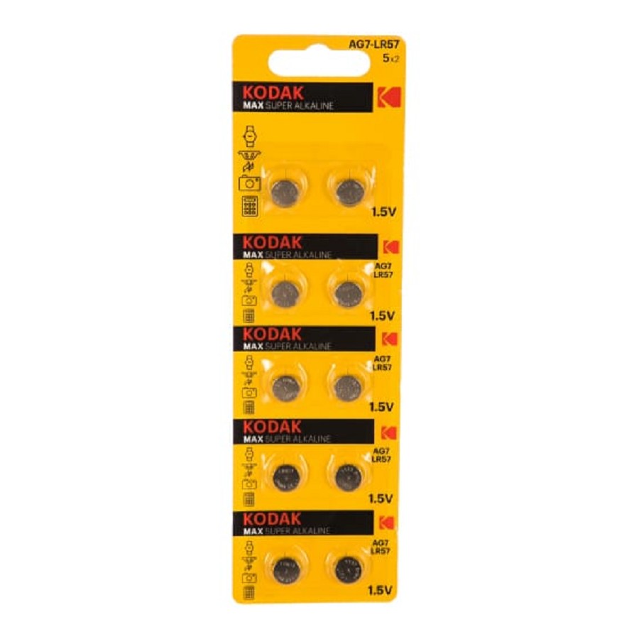 Kodak AG7 (399) LR926, LR57 [KAG7-10] Max Button Cell (100/1000/98000) (10 шт. в уп-ке) арт. B0044712