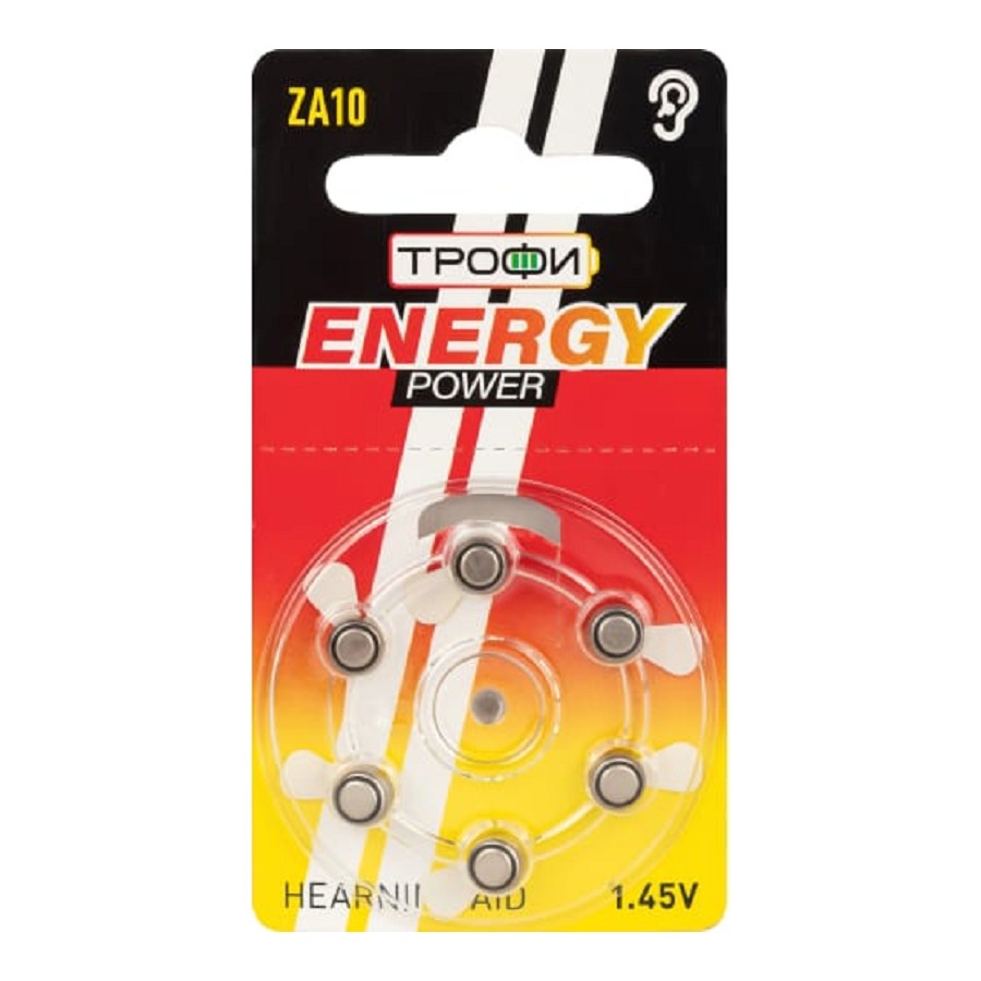 Трофи ZA10-6Bl Energy Power Hearing Aid (60/300/45000) (6 шт. в уп-ке) арт. B0057975