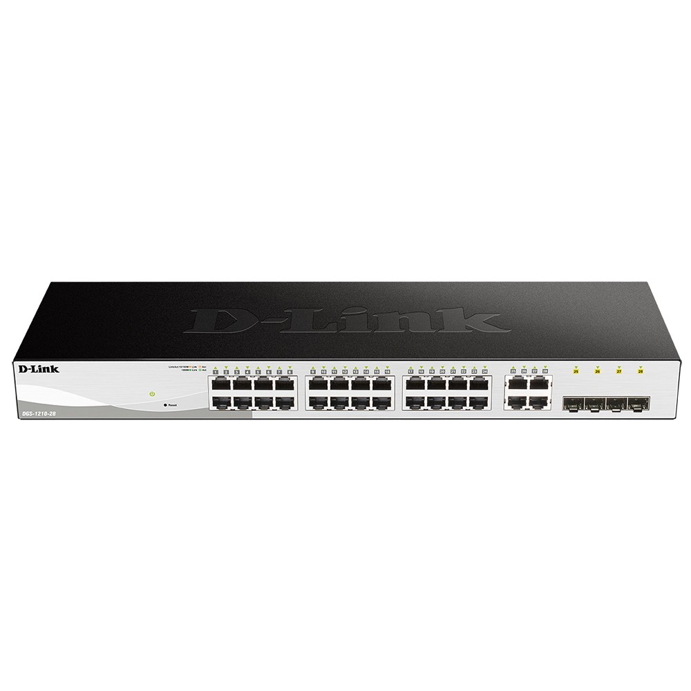 D-Link DGS-1210-28/FL2A Управляемый L2 коммутатор с 24 портами 10/100/1000Base-T и 4 комбо-портами 100/1000Base-T/SFP D-Link SMB