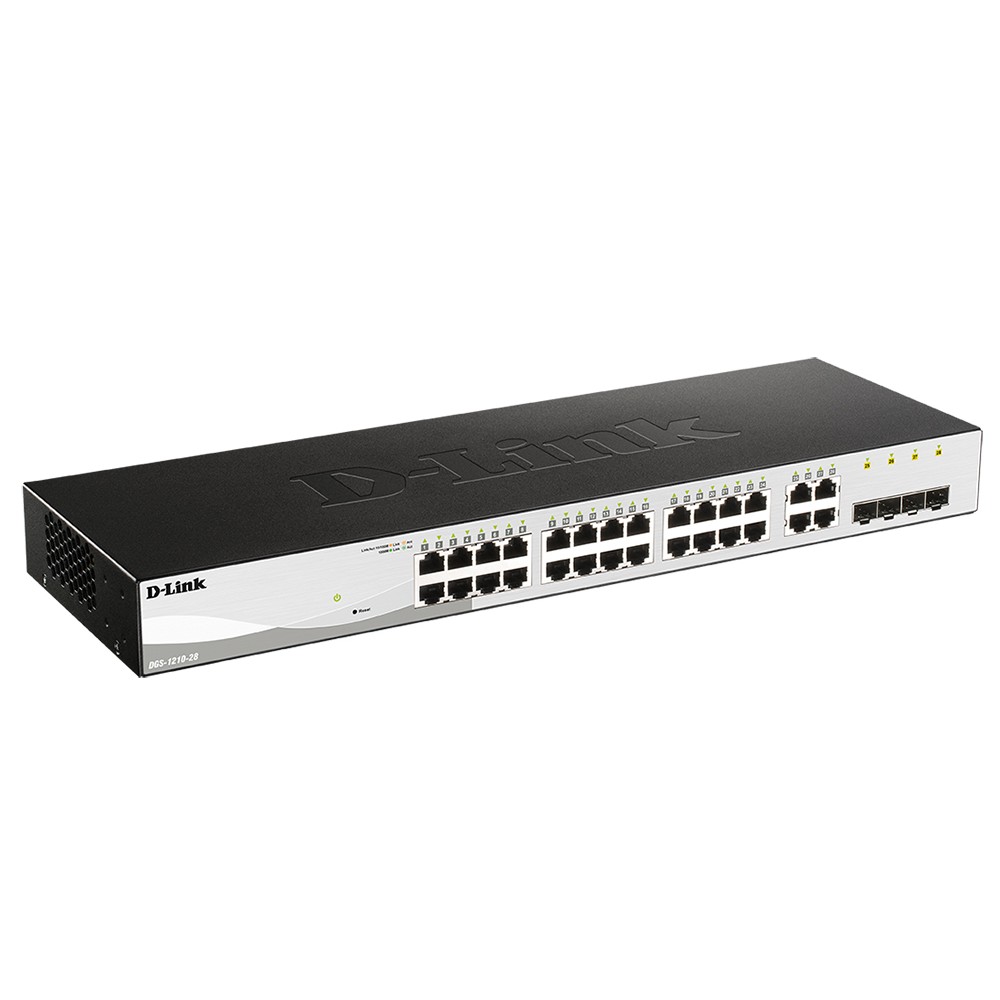 D-Link DGS-1210-28/FL2A Управляемый L2 коммутатор с 24 портами 10/100/1000Base-T и 4 комбо-портами 100/1000Base-T/SFP D-Link SMB