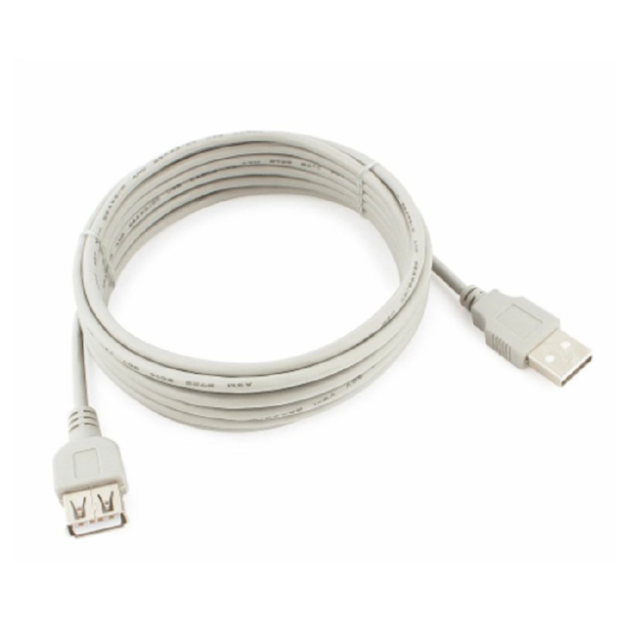 Кабель-удлинитель USB2.0 Cablexpert CC-USB2-AMAF-10-N, AM/AF, медь, 3.0м, серый, пакет Gembird