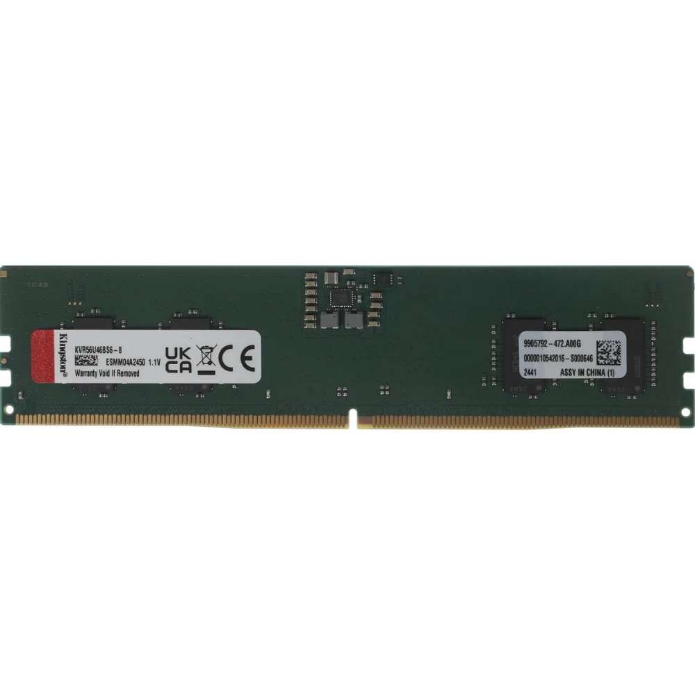 Kingston DDR5 8GB 5600MHz DIMM CL46 1RX16 1.1V 288-pin 1 Year Warrаnty арт. KVR56U46BS6-8
