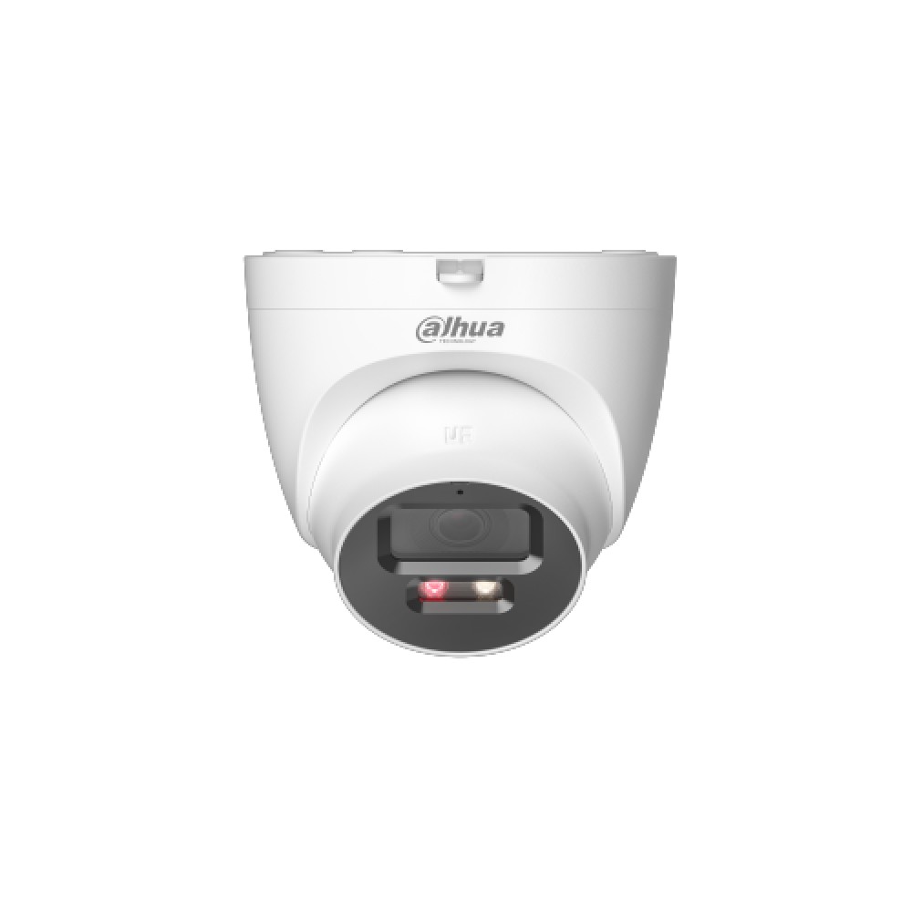 DAHUA DH-IPC-HDW2249TP-S-PV-0280B Уличная турельная IP-видеокамера SmartDualLight 2Мп, 1/2.8” CMOS, объектив 2.8мм, видеоаналитика, микрофон+динамик, ИК 30м, LED 30м, IP67, металл