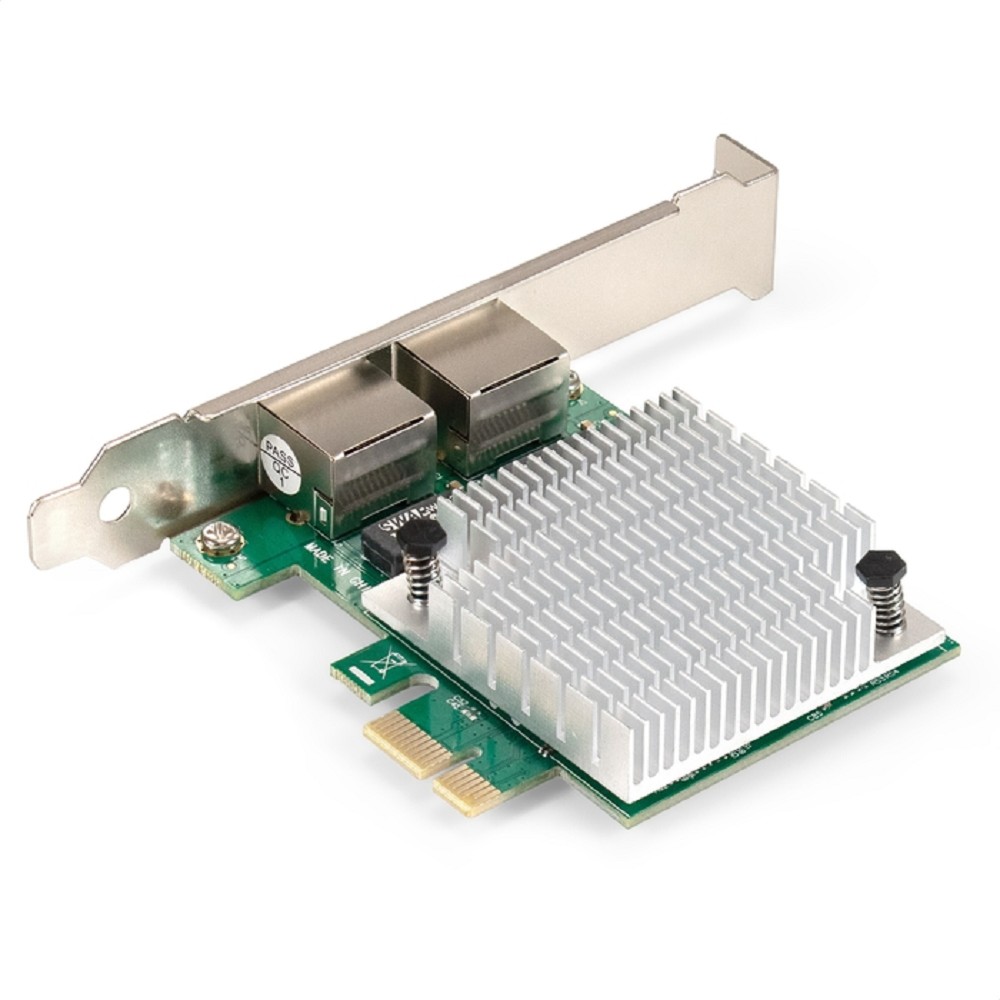Exegate EX296210RUS Сетевой адаптер ExeGate EXE-562 (PCI-E x1 v2.0, 2xRJ45, UTP 10/100/1000Mbps, Realtek Chipset RTL8111F)