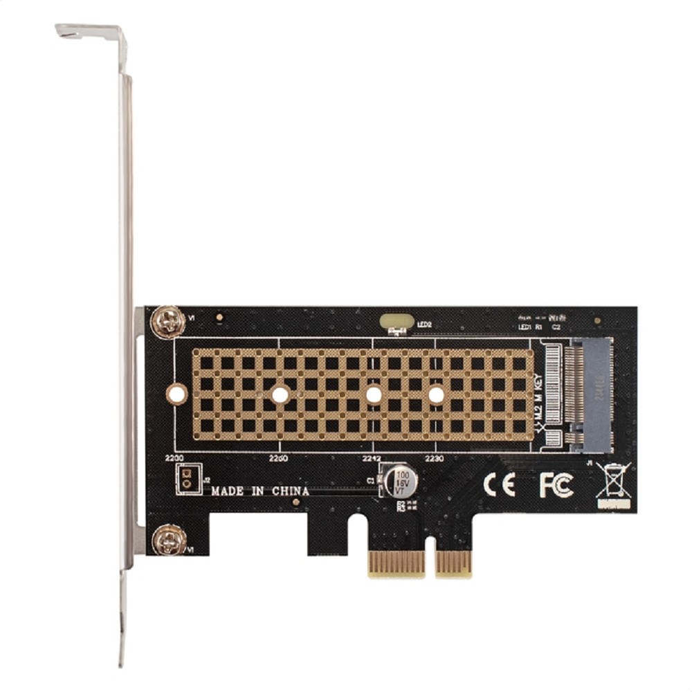 Exegate EX296205RUS Переходник ExeGate EXE-597 (M.2 M key -> PCI-E x1 v2.0, для установки SSD M.2 M key в слот PCI-E)