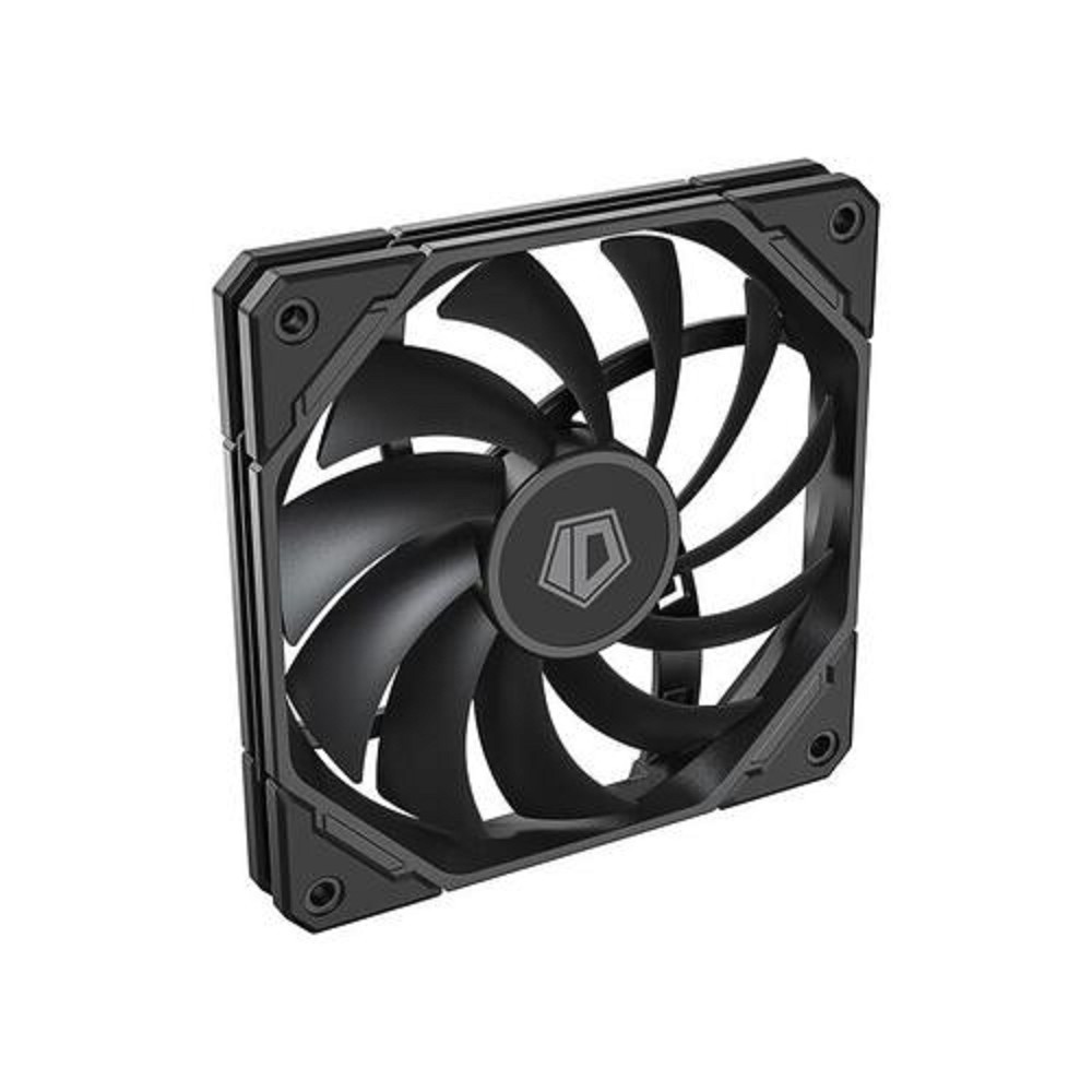 ID-COOLING TF-12015-K 120x120x15мм (40шт./кор, PWM, Low Noise, супер-тонкий, резиновые углы, черный, 500-2200об/мин)  BOX