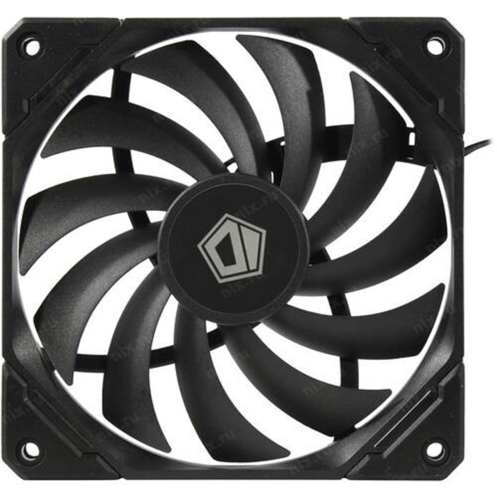 ID-COOLING TF-12015-K 120x120x15мм (40шт./кор, PWM, Low Noise, супер-тонкий, резиновые углы, черный, 500-2200об/мин) BOX