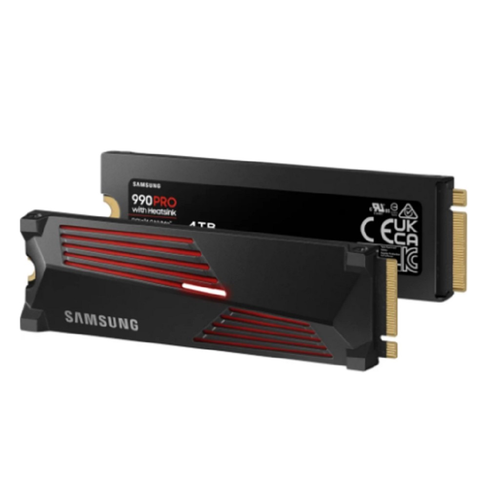 SSD M.2 (PCI-E NVMe 2.0 Gen 4.0 x4) 4Tb Samsung 990 PRO (R7450/W6900MB/s) with Heatsink, 1year арт. MZ-V9P4T0CW