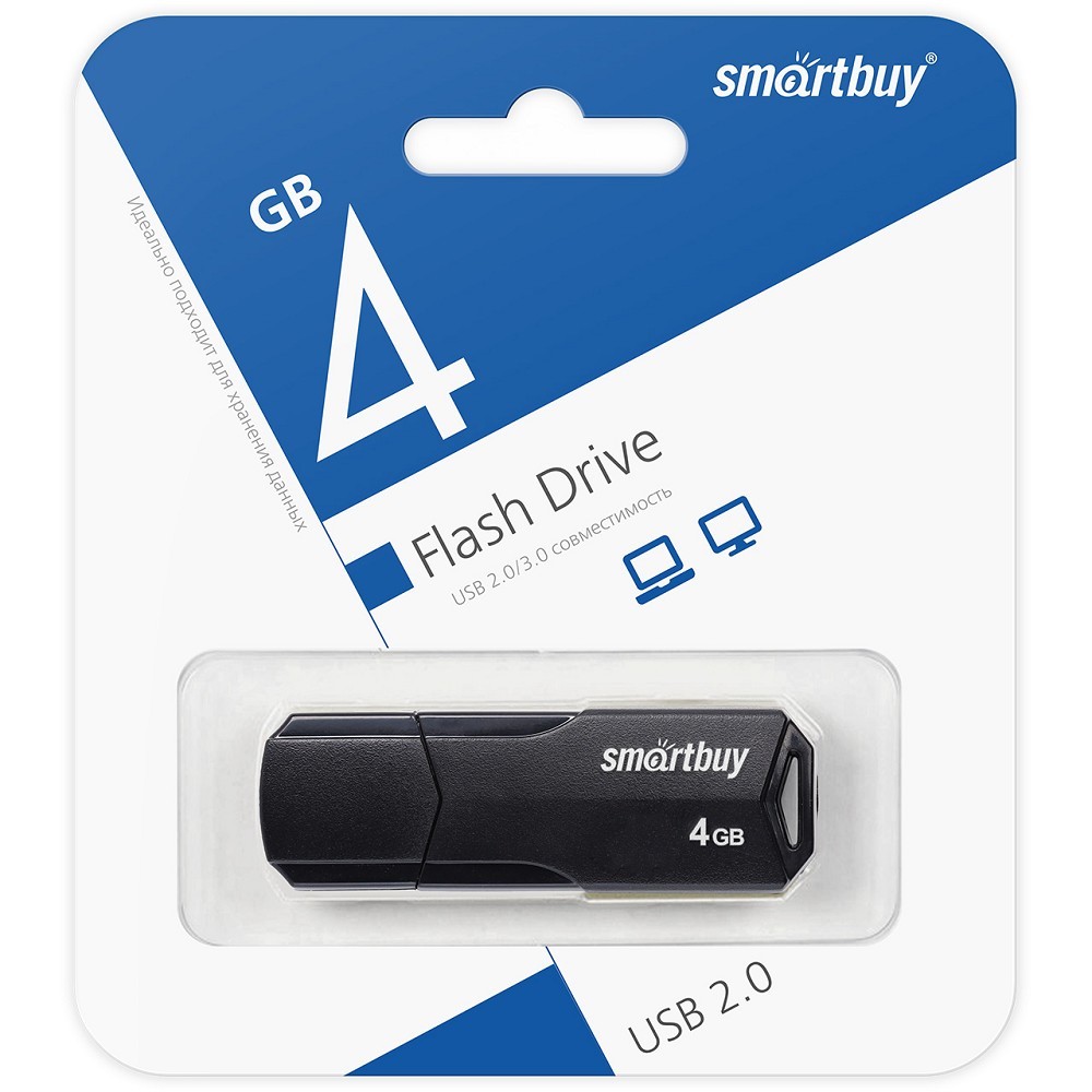 Smartbuy USB Drive 4GB CLUE Black (SB4GBCLU-K) Smart buy