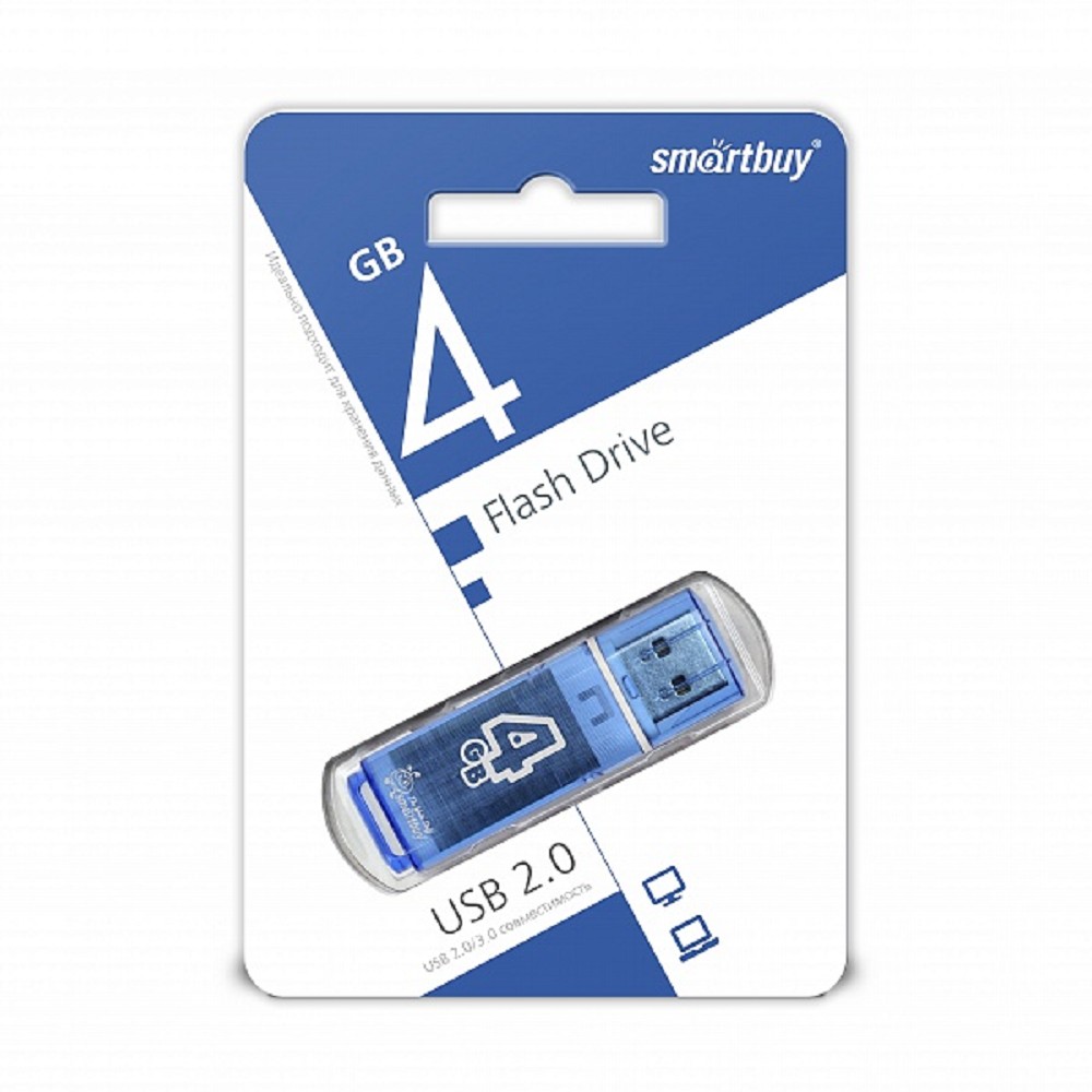 Smartbuy USB Drive 4GB Glossy series Blue (SB4GBGS-B) Smart buy