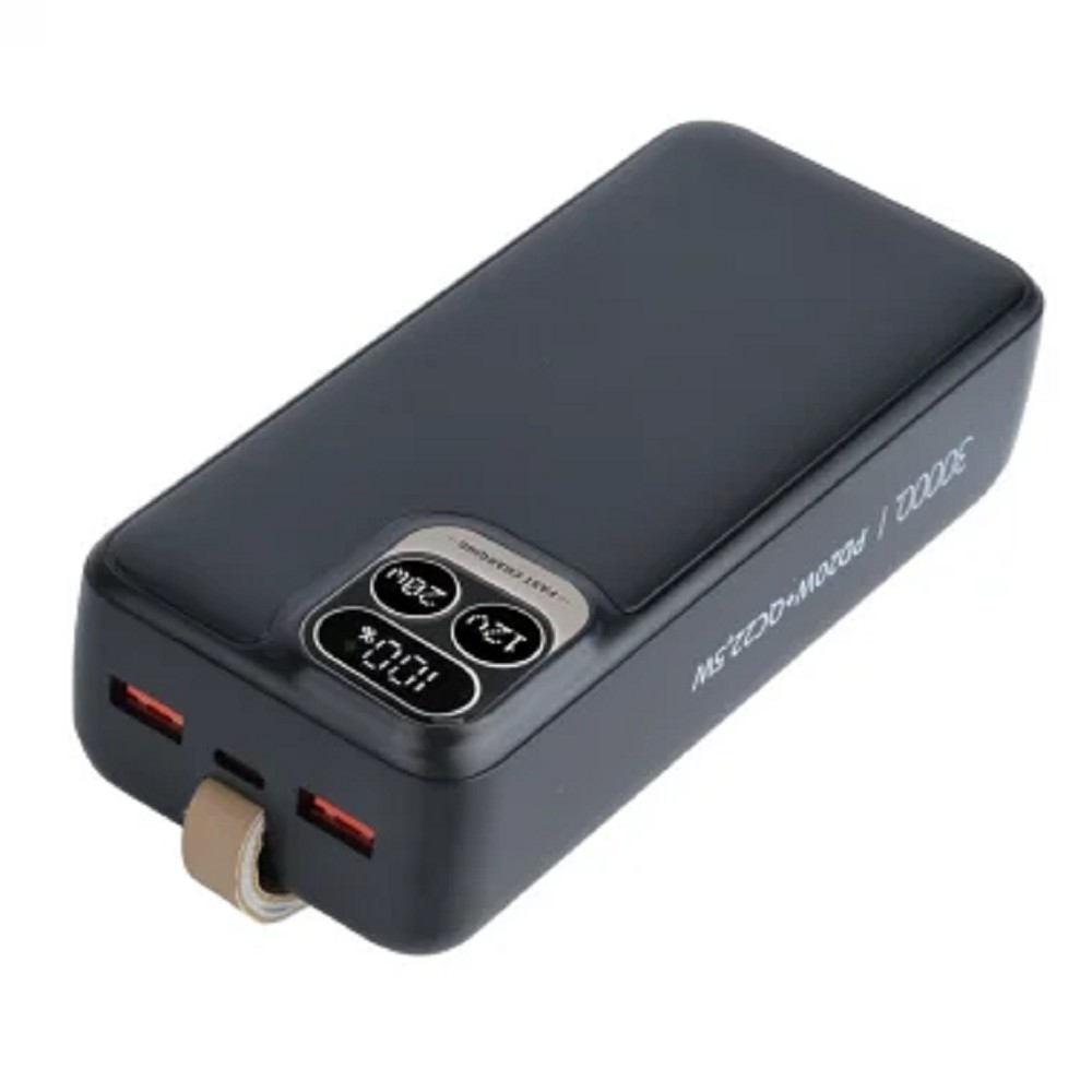 Perfeo Powerbank Atomic Age 30000 mAh/LED дисплей/PD + QC 3.0/Type-C/2 USB/Выход: 5A, max 22.5WBlack (PF_E1478)