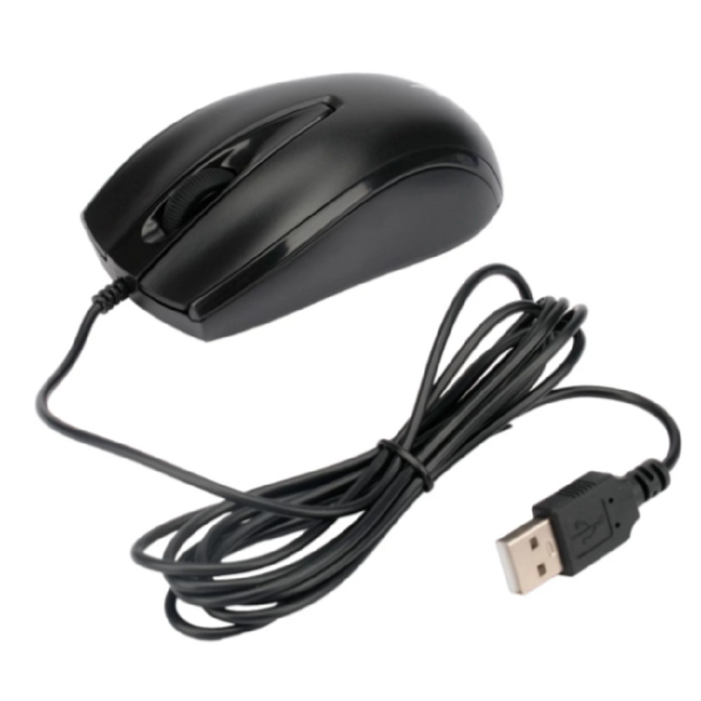 Gembird MOP-110 Black {Мышь, USB, черный, 3 кнопки, 1000 DPI, кабель 1.8м}