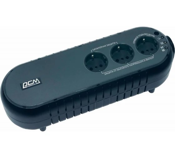 Powercom Back-UPS WOW, OffLine, 700VA/350W, Tower, 3xSchuko outlets(1 Surge & 2 batt), USB (37371) арт. WOW-700U