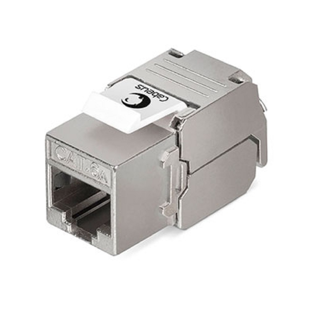 Модуль Cabeus KJ-RJ45-CAT.6A-SH-180-TOOLLESS Keystone RJ45 кат.6A серый