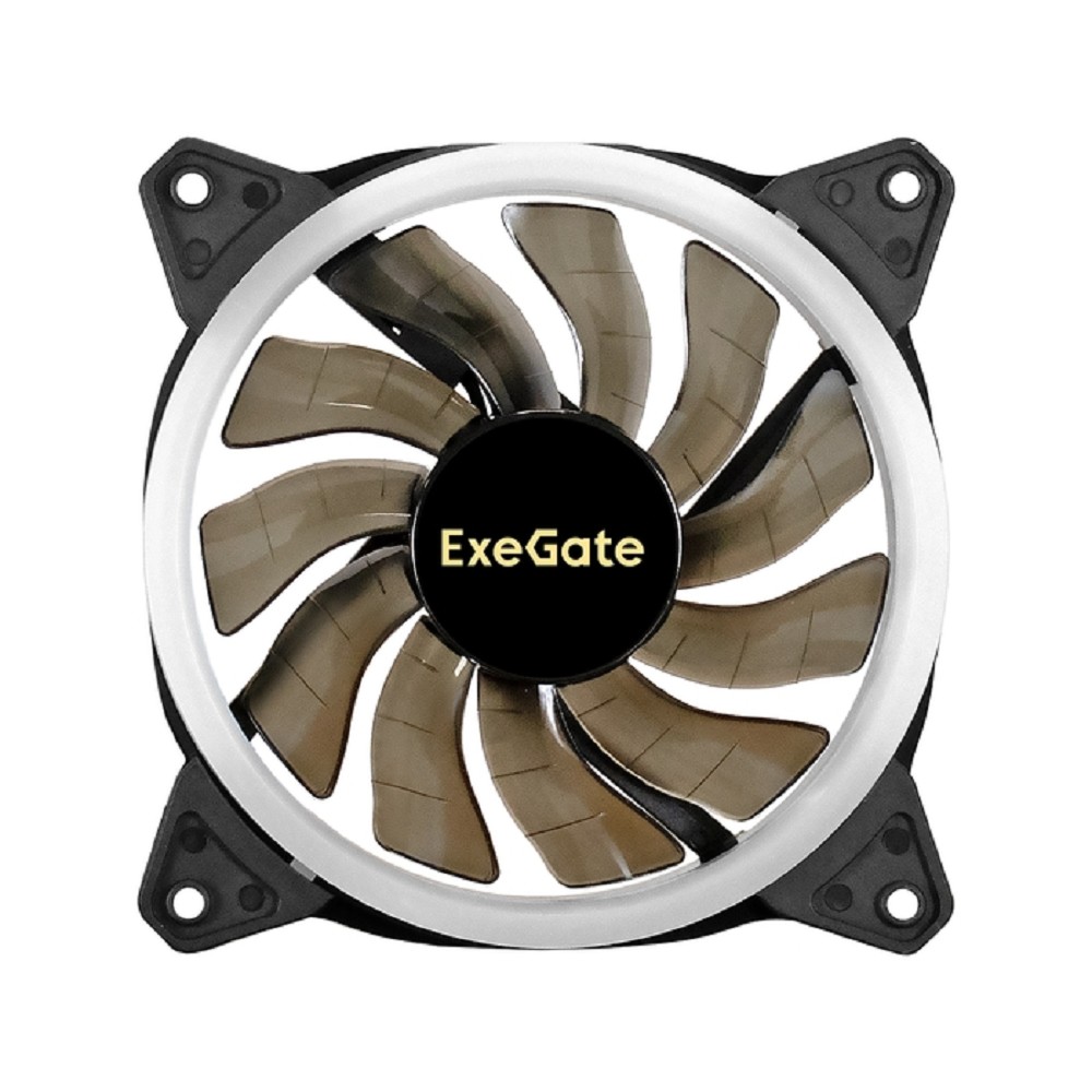 Exegate EX295973RUS Вентилятор 12В DC с подсветкой ExeGate EX12025H6PSR-PWM.ARGB (120x120x25 мм, Hydraulic bearing (гидродинамический), 6pin, 1200RPM, ARGB подсветка, 33dBA)
