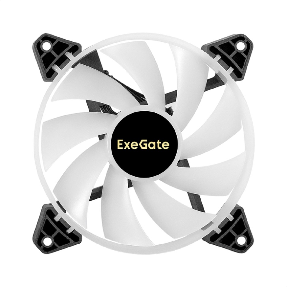 Exegate EX295966RUS Вентилятор 12В DC с подсветкой ExeGate EX12025HM3PM.FRGB.5CSU (120x120x25 мм, Hydraulic bearing (гидродинамический), 3pin+Molex, FRGB подсветка, 24dBA)