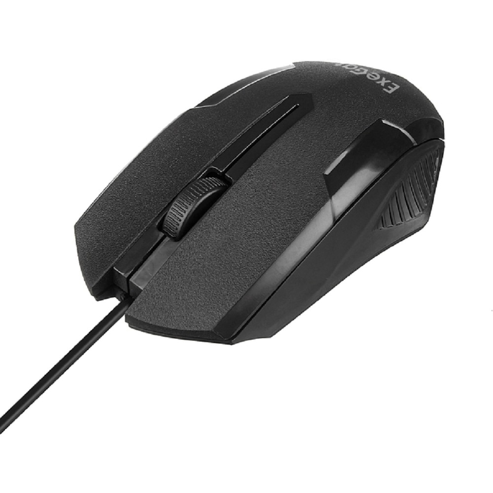Мышь ExeGate SH-9025L (USB, оптическая, 1000dpi, 3D, 3 кнопки и колесо прокрутки, длина кабеля 2м, черная, RTL) (279942) арт. EX279942RUS