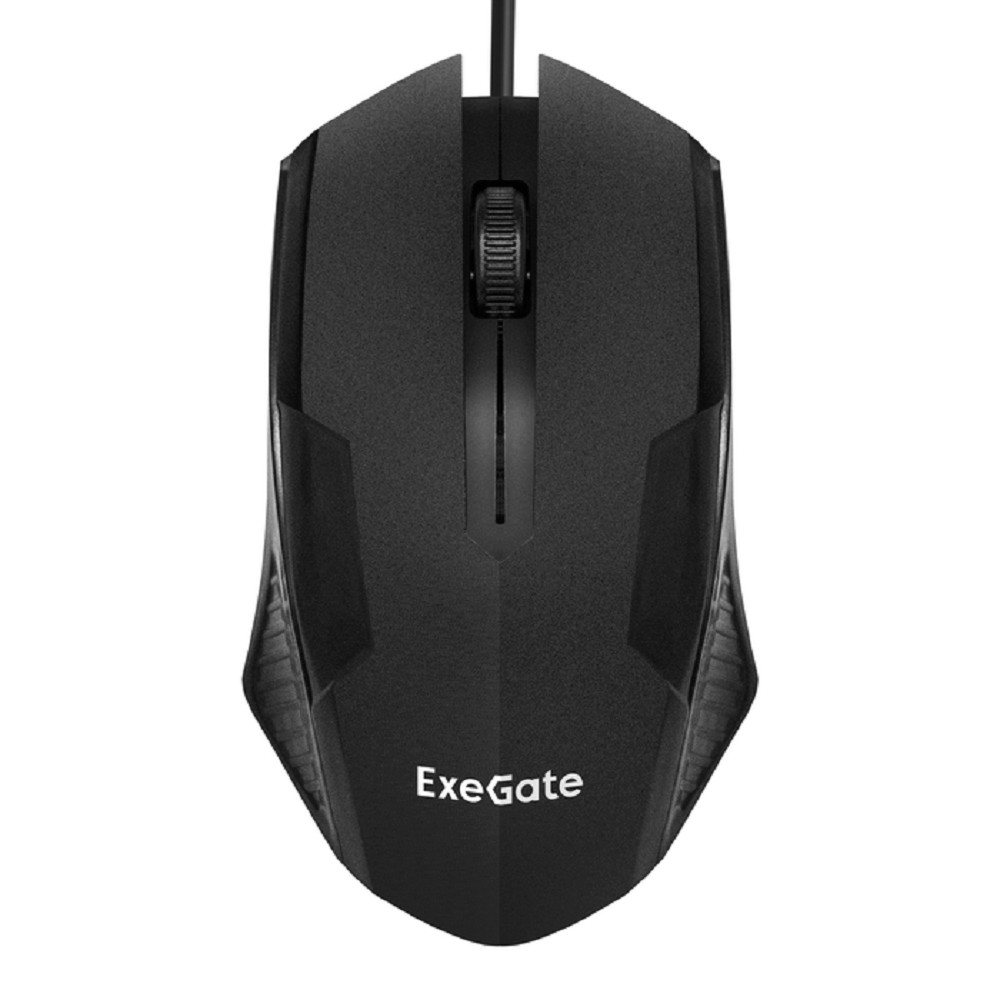 Мышь ExeGate SH-9025L (USB, оптическая, 1000dpi, 3D, 3 кнопки и колесо прокрутки, длина кабеля 2м, черная, RTL) (279942) арт. EX279942RUS