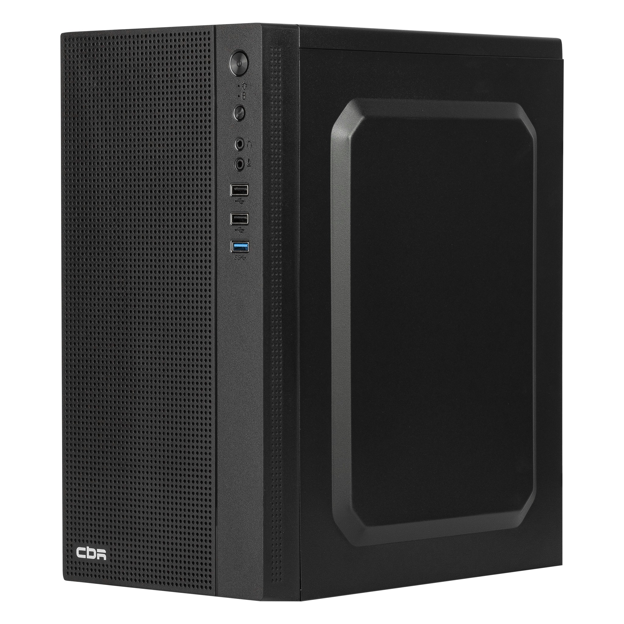 CBR Корпус mATX Minitower MX12, c БП PSU-ATX500-08EC (500W/80mm), 1*USB 3.0, 2*USB 2.0, HD Audio+Mic, Black [PCC-MATX-MX12-500W2]