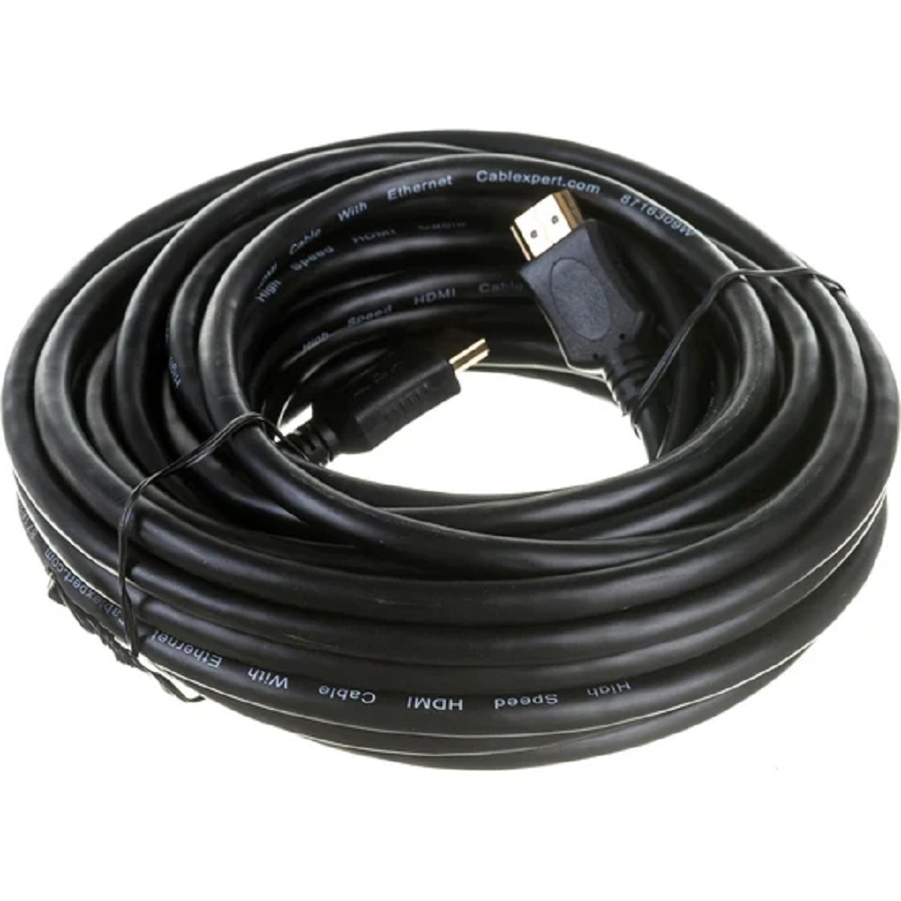 Кабель HDMI Cablexpert CC-HDMI4L-10M, 19M/19M, v2.0, серия Light, позол.контакты, экран, 10м, черный, пакет